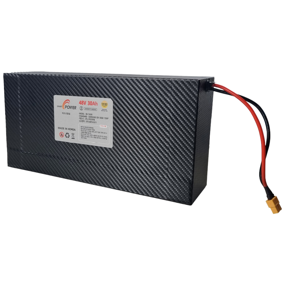 48V 30Ah 전기자전거 배터리 국내제작 삼성SDI셀사용 품질보증 1년 A/S [스마트파워], 1개 720,000원