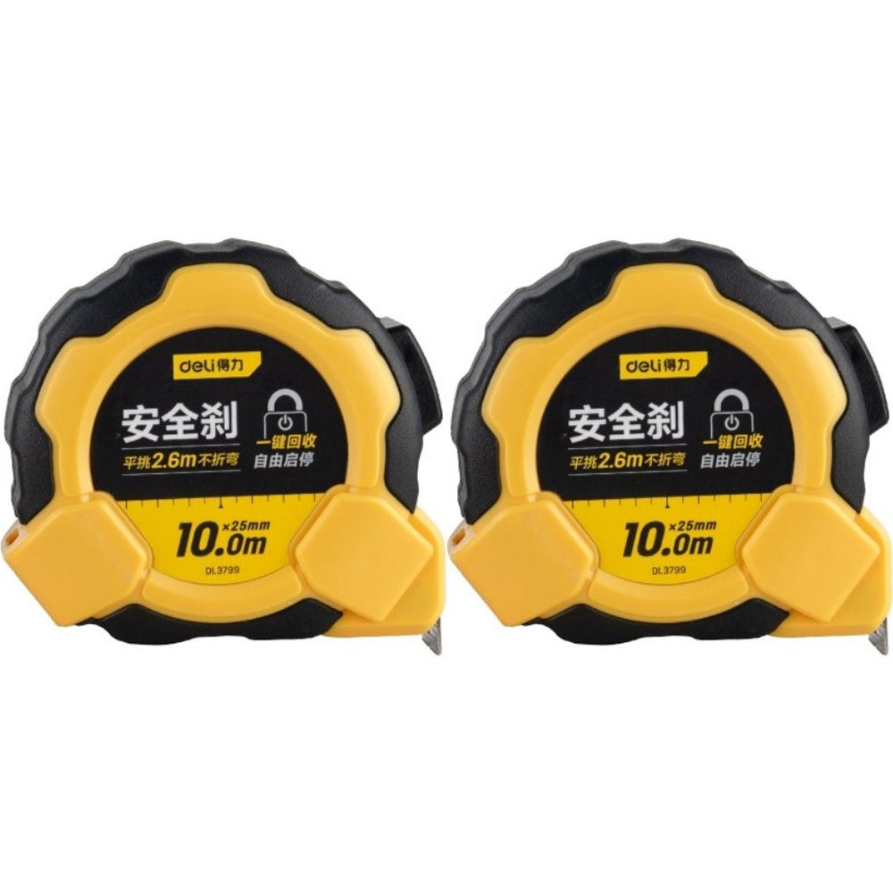 델리 전문가용 고정밀 스틸 줄자 10m x 25mm 1+1, 1세트 23,070원