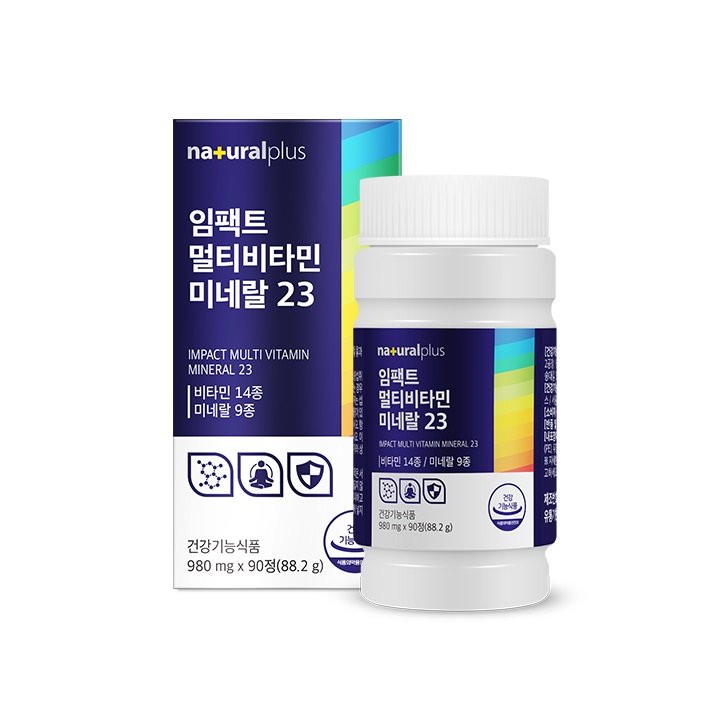 내츄럴플러스 임팩트 멀티비타민 미네랄 23, 90정, 1개 24,900원