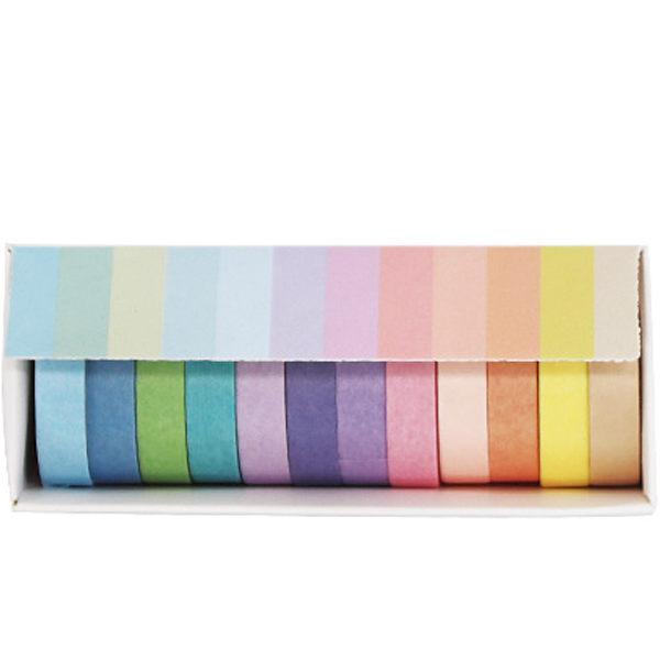 다꾸 컬러풀 마스킹테이프 소형 7.5mm x 2m, 1개, 12색 6,250원