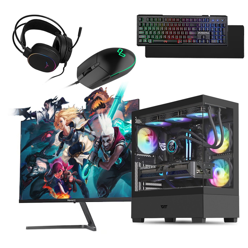 게이밍 컴퓨터 올인원 풀세트 80만원 부터~, 블랙, 풀세트16번 코어i5-13400F, 512GB, 16GB, WIN11 Home, 지포스 RTX 3050 1,738,000원