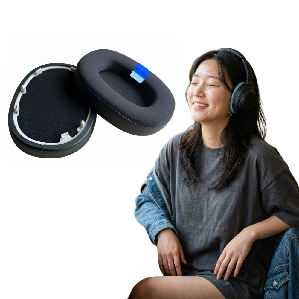 드림픽 소니 WH-1000XM6 쿠션 이어패드 가죽 쿨링 헤드폰 커버, 1개, 쿨링블랙 22,900원