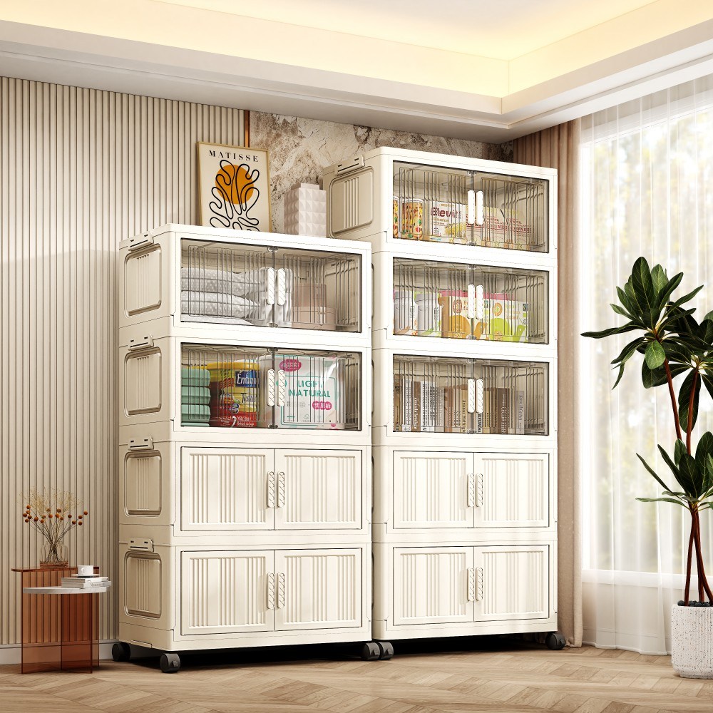 YUUMI 대용량 양문형 폴딩 수납장 리빙박스, 이동식 이불 옷 정리함 가정용 다용도 수납 정리함 48,500원