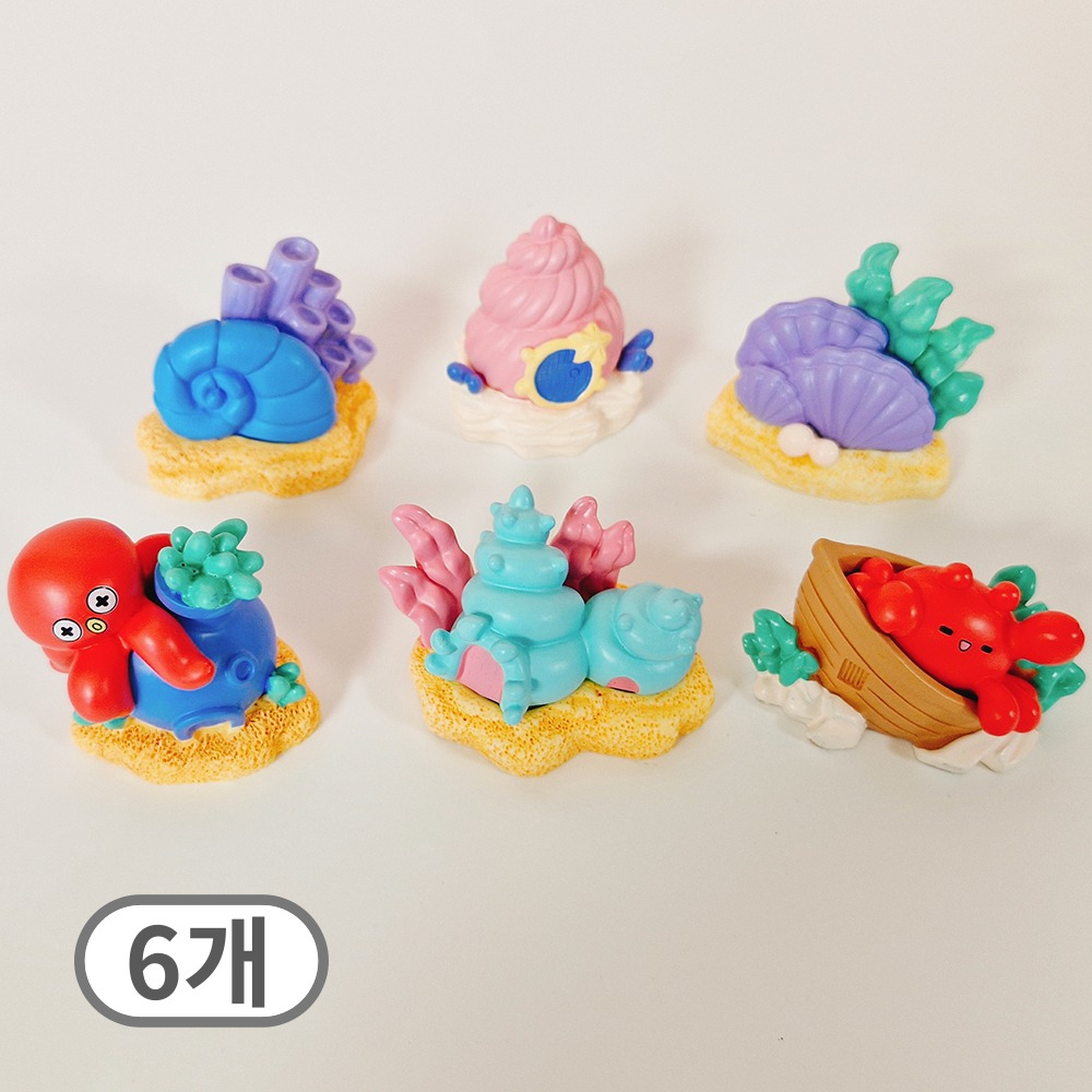 아쿠아필 인테리어 테라리움 어항 장식 소품 소라게 6종, 1세트 9,900원