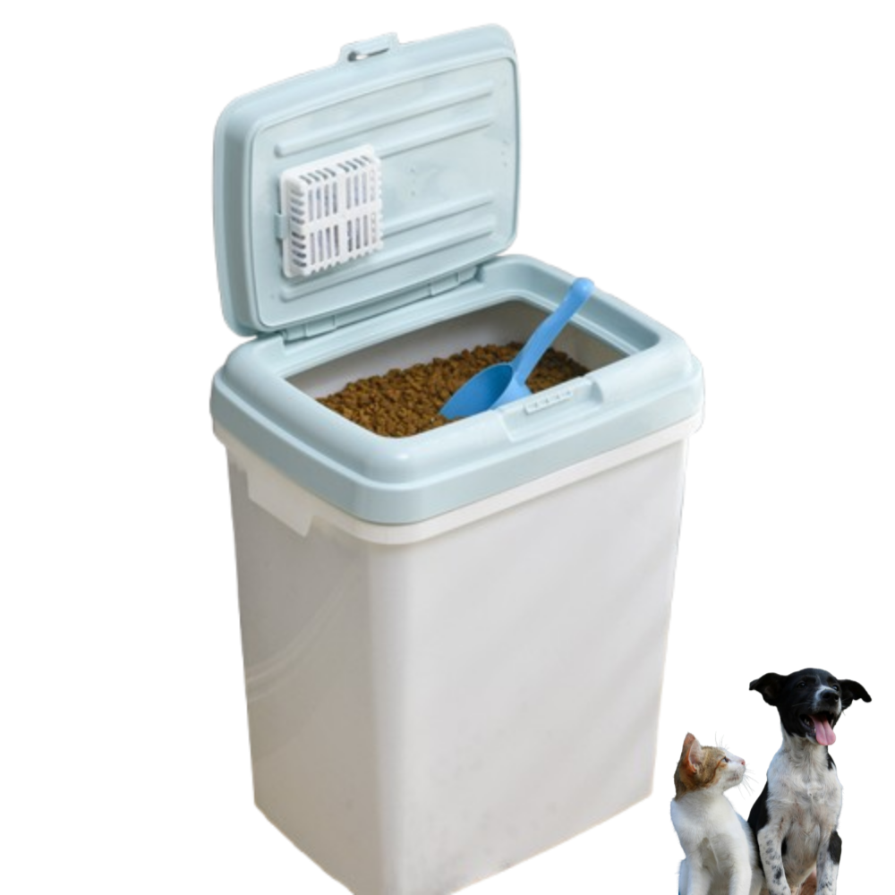 블랙누 밀폐 강아지 고양이 사료통 대용량 사료 보관통 15kg 20kg, 1개, 15L, 화이트 33,500원