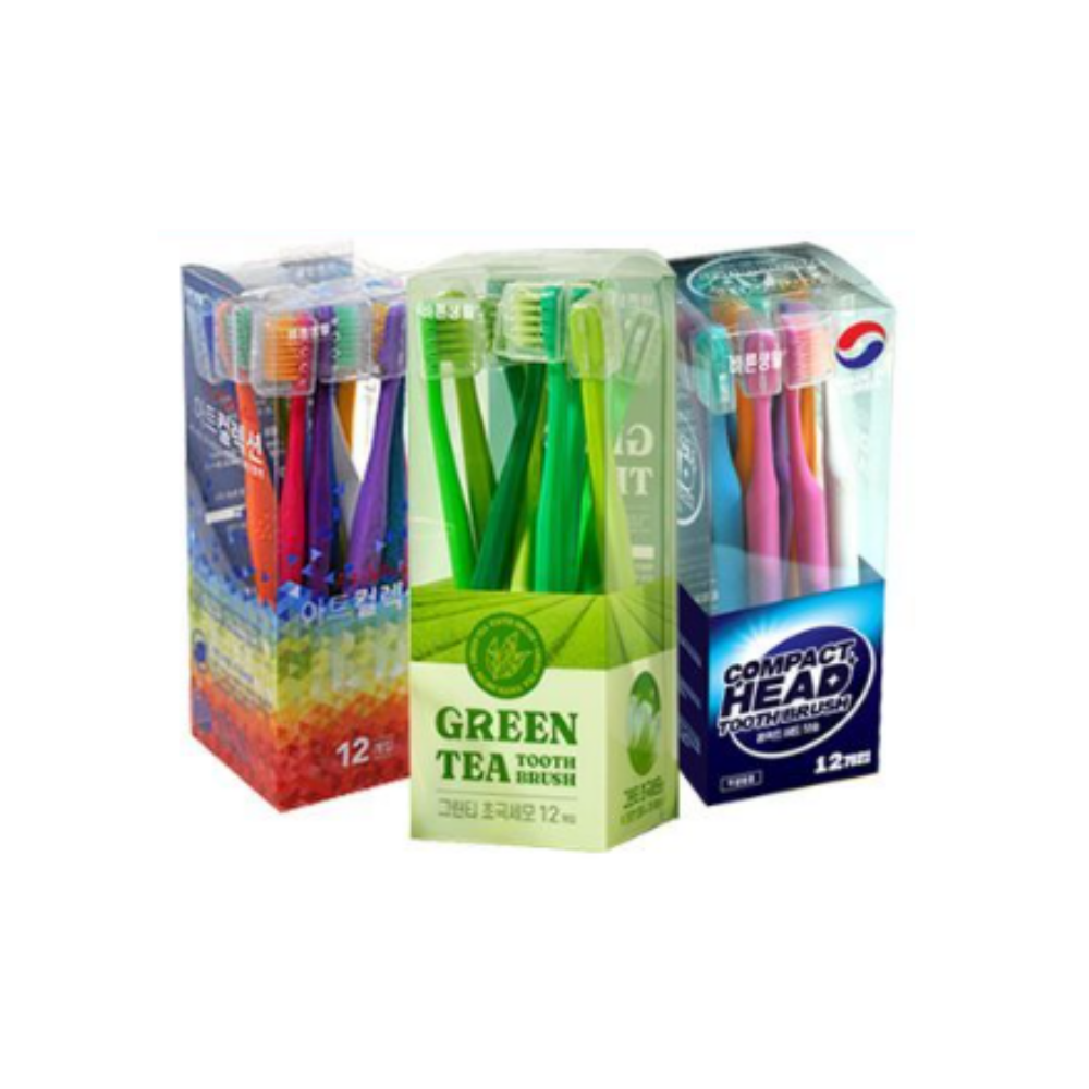 바른생활 얇은헤드 초극세모 칫솔 12입+그린티 12입+아트컬렉션 12입(36입) 22,920원