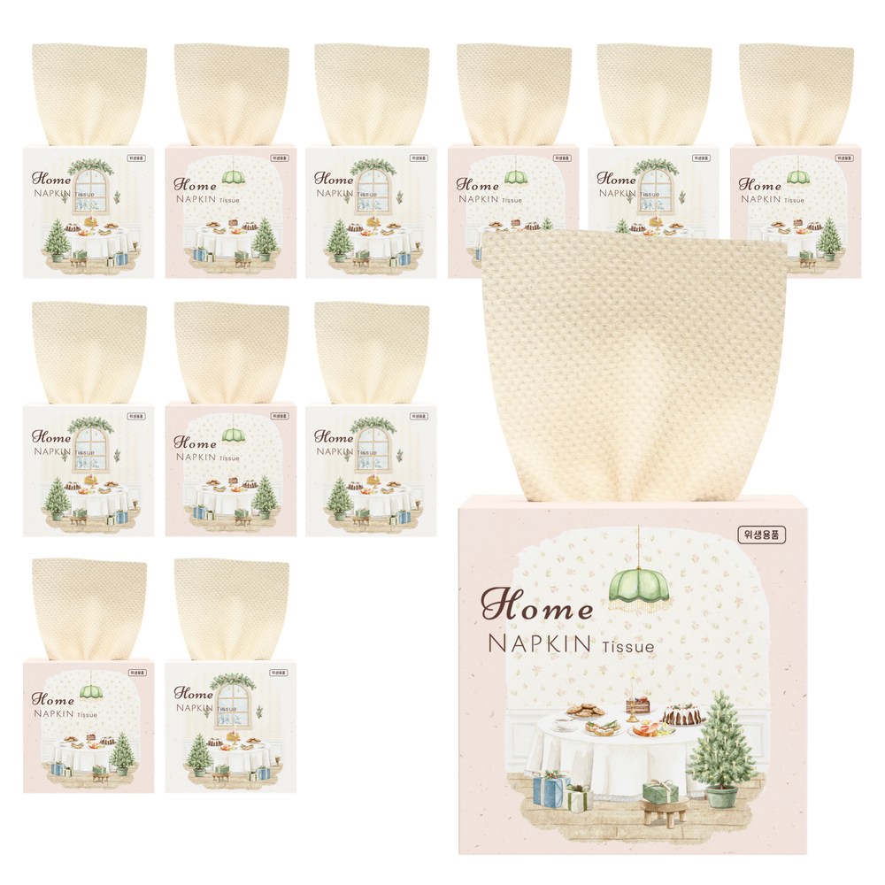 휴홈 무표백 대나무 홈 냅킨 겸용 티슈, 150매, 12개, 연베이지 15,900원