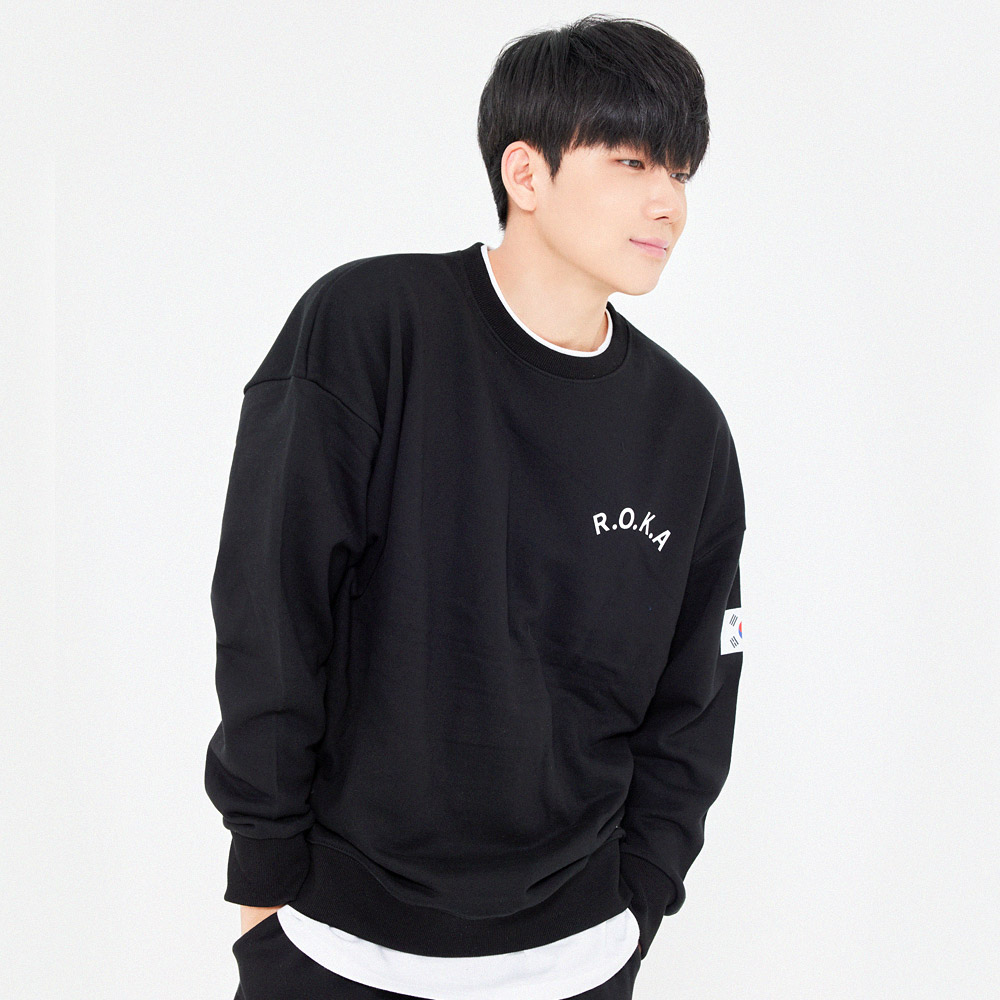 국산 [6color] ROKA 로카 맨투맨 검정 35,000원