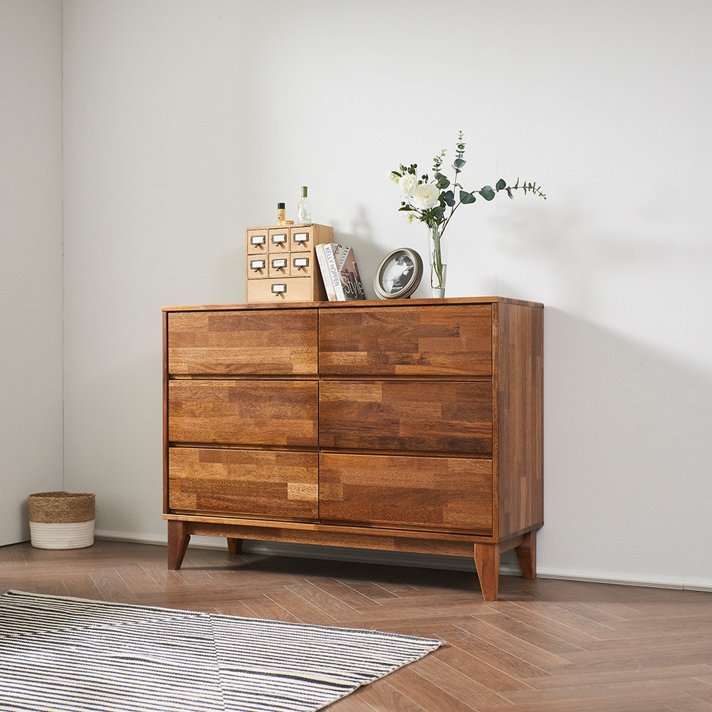 우아미가구 스틴델 멀바우원목 와이드 서랍장 1200 913,900원