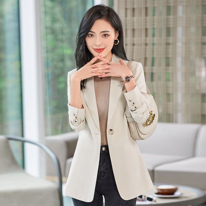 패션고리 여성 카라넥 원버튼 고급 정장 자켓 H1056 49,000원