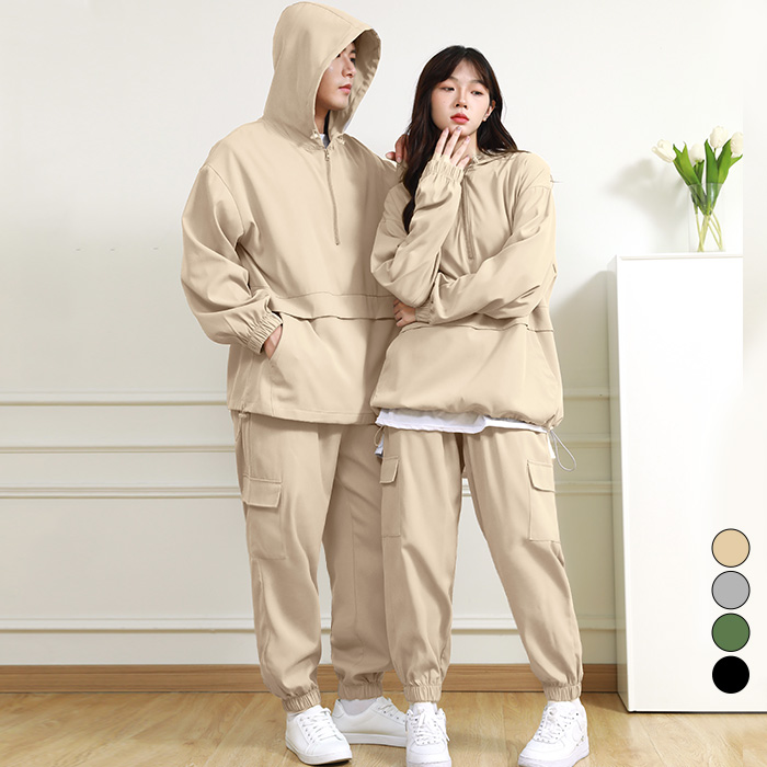 텐클로 빅사이즈 (상의 90~140) 남녀공용 바람막이 아노락 상하 세트 45,800원