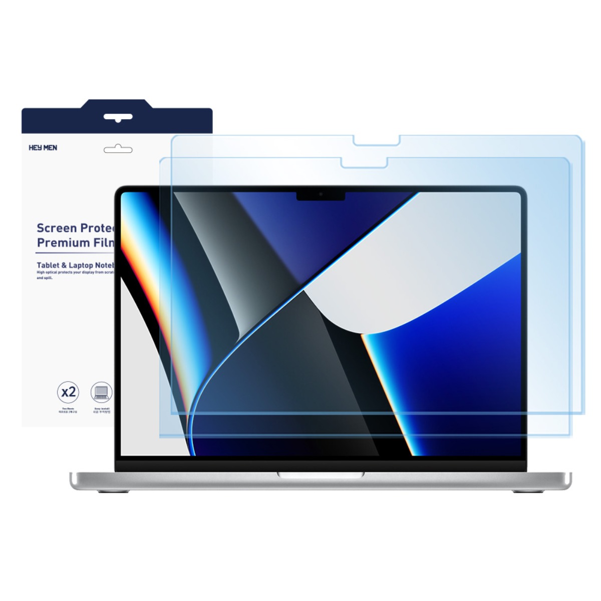 헤이맨 맥북 에어 13 M4 A3240 블루라이트 액정 보호 강화 필름 2매, 1개 11,900원