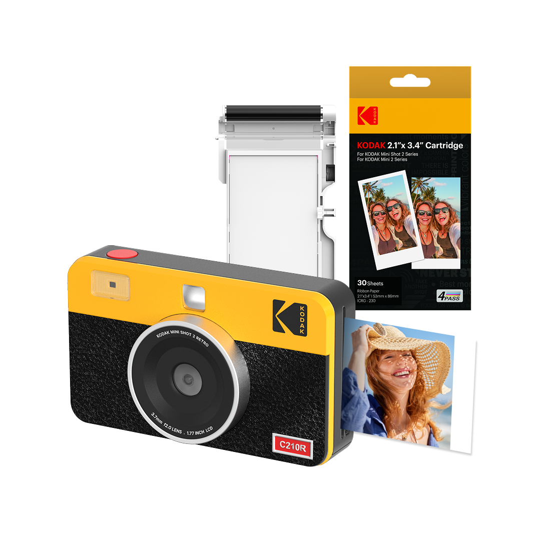코닥 미니샷2 레트로 즉석카메라 C210R + 카트리지 번들 옐로우 164,000원