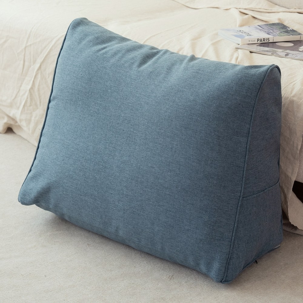 LINU 리누 카치온 삼각 등쿠션 허리 등받이 쿠션, 오션블루 39,890원