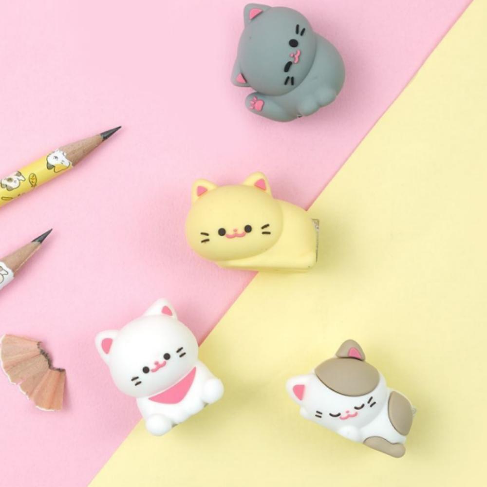 핑크풋 고양이 피규어 연필깎이 1개 입학 신학기 새학기 준비물 문구 단체 선물 2,500원