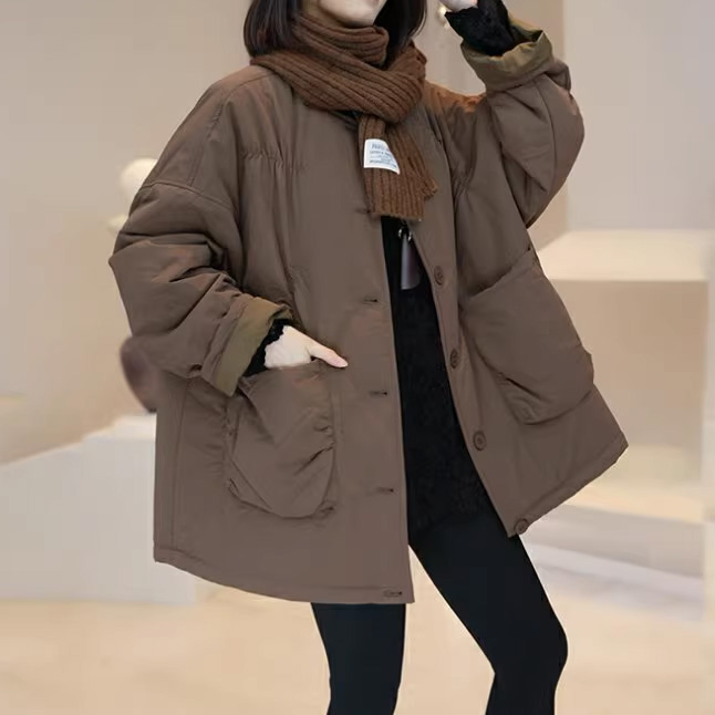 퀸앤조이 겨울 여성 패딩 점퍼 빅사이즈 하프패딩 어깨셔링 아우터 69,800원