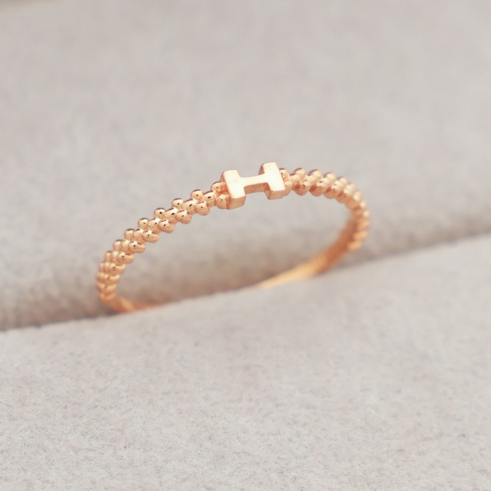 14k 18k 로즈골드 볼룸 에이치 H 반지 컷팅 모녀 우정 행운 패션 심플 데일리 선물 R308체리스쥬얼리 205,260원