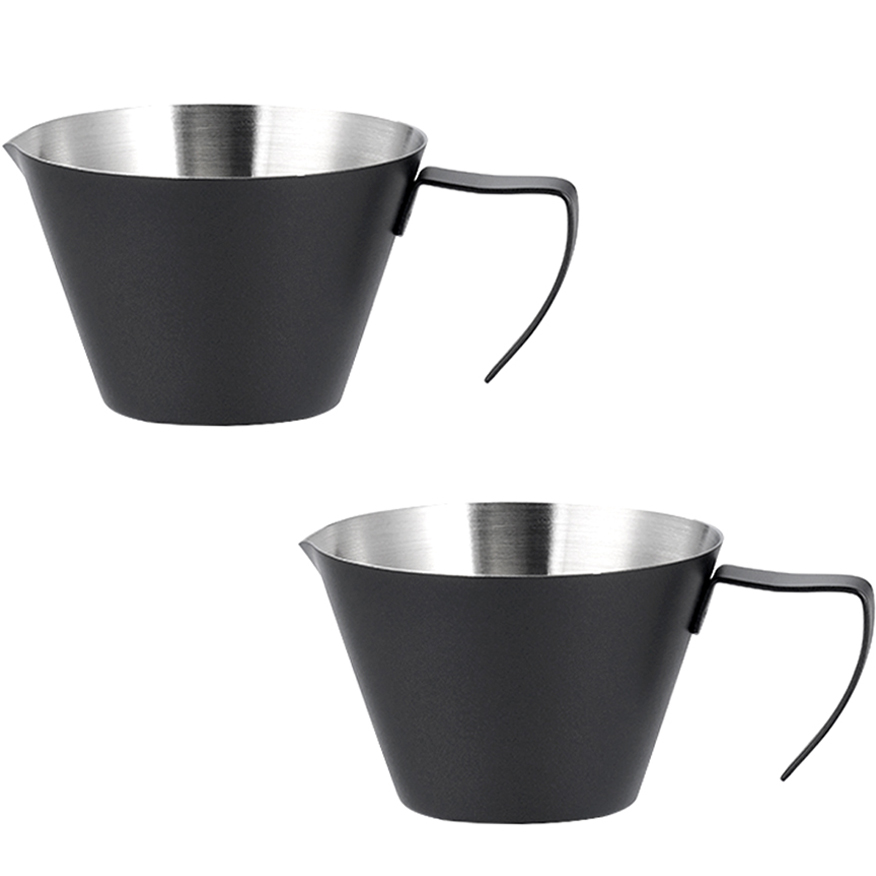 칼딘 대용량 스텐 벨크리머 눈금 계량 에스프레소 스테인리스 샷잔 110ml, 블랙, 2개 15,300원