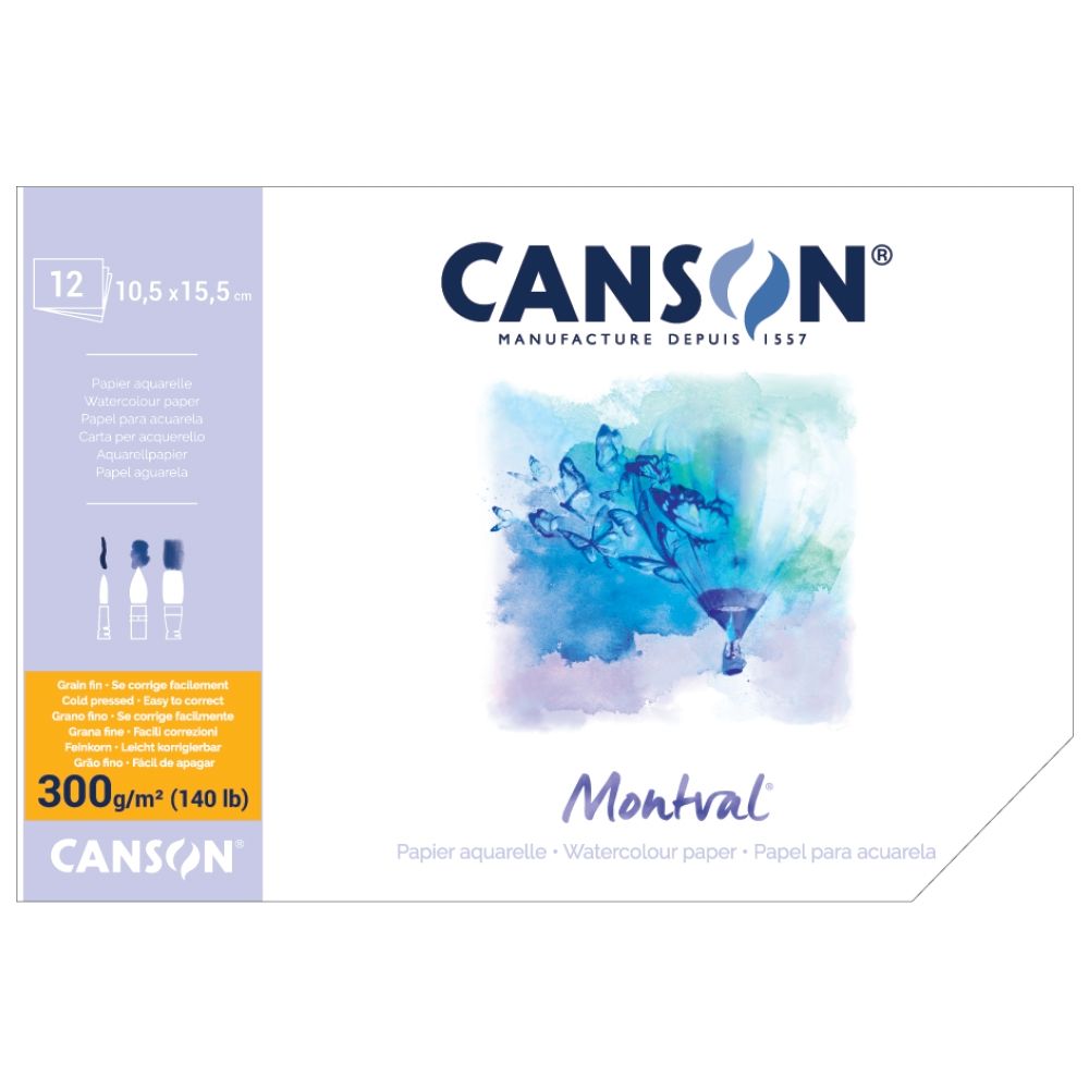 [캔손] 몽발 엽서팩 수채화지 300g 12매 2,300원