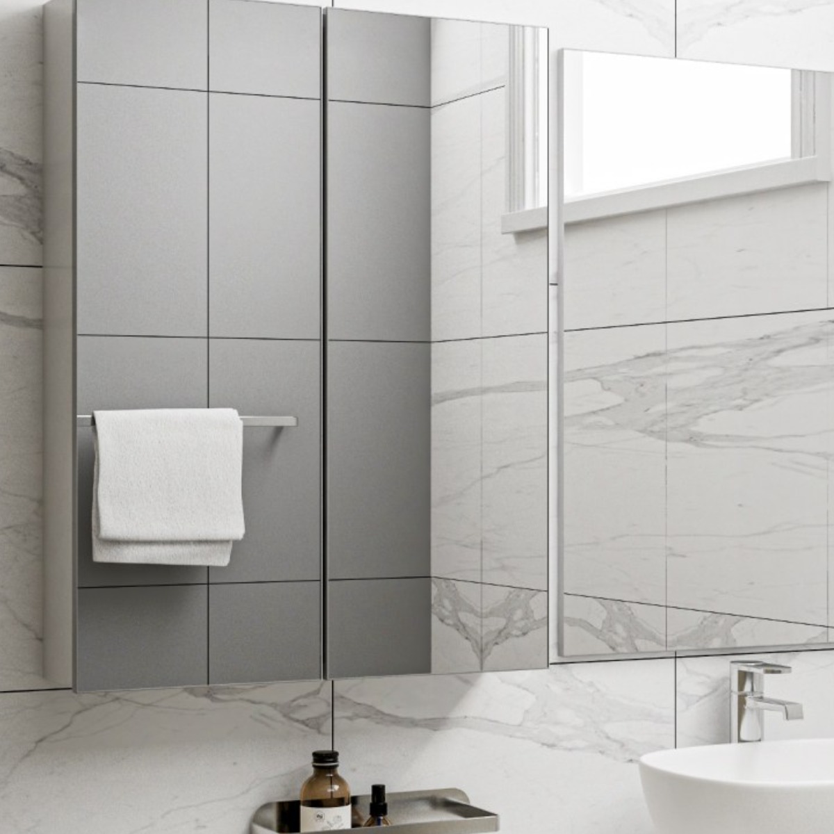 모카바스 전면 거울 도어 욕실 수납장(600X800), 1개, 현재가 90,000원