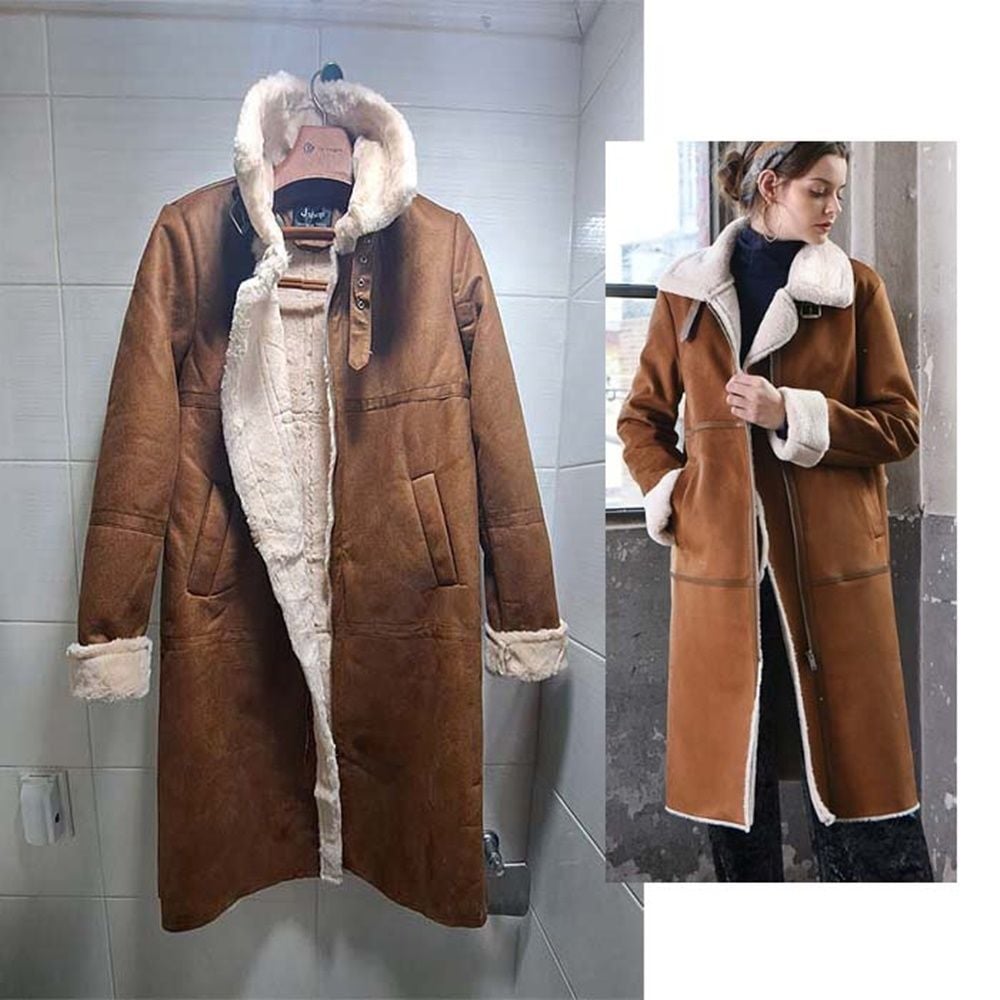 W20730 양털 롱 무스탕 코트 양털코트 가죽 퍼 겨울 ksg+750gh 68,650원