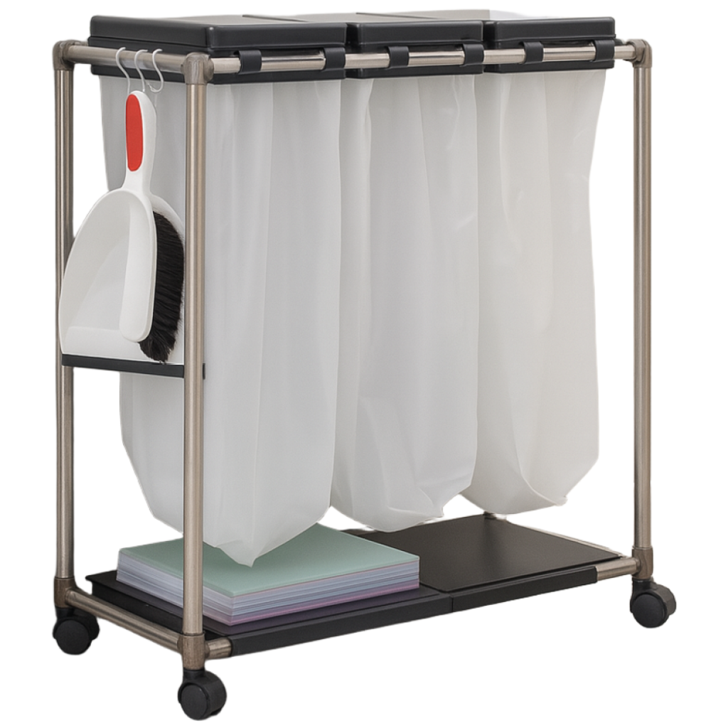 [공간앤] 대용량 튼튼 비닐 3단 분리수거함 / 전용 비닐 _전용스티커 포함 / 23,220원