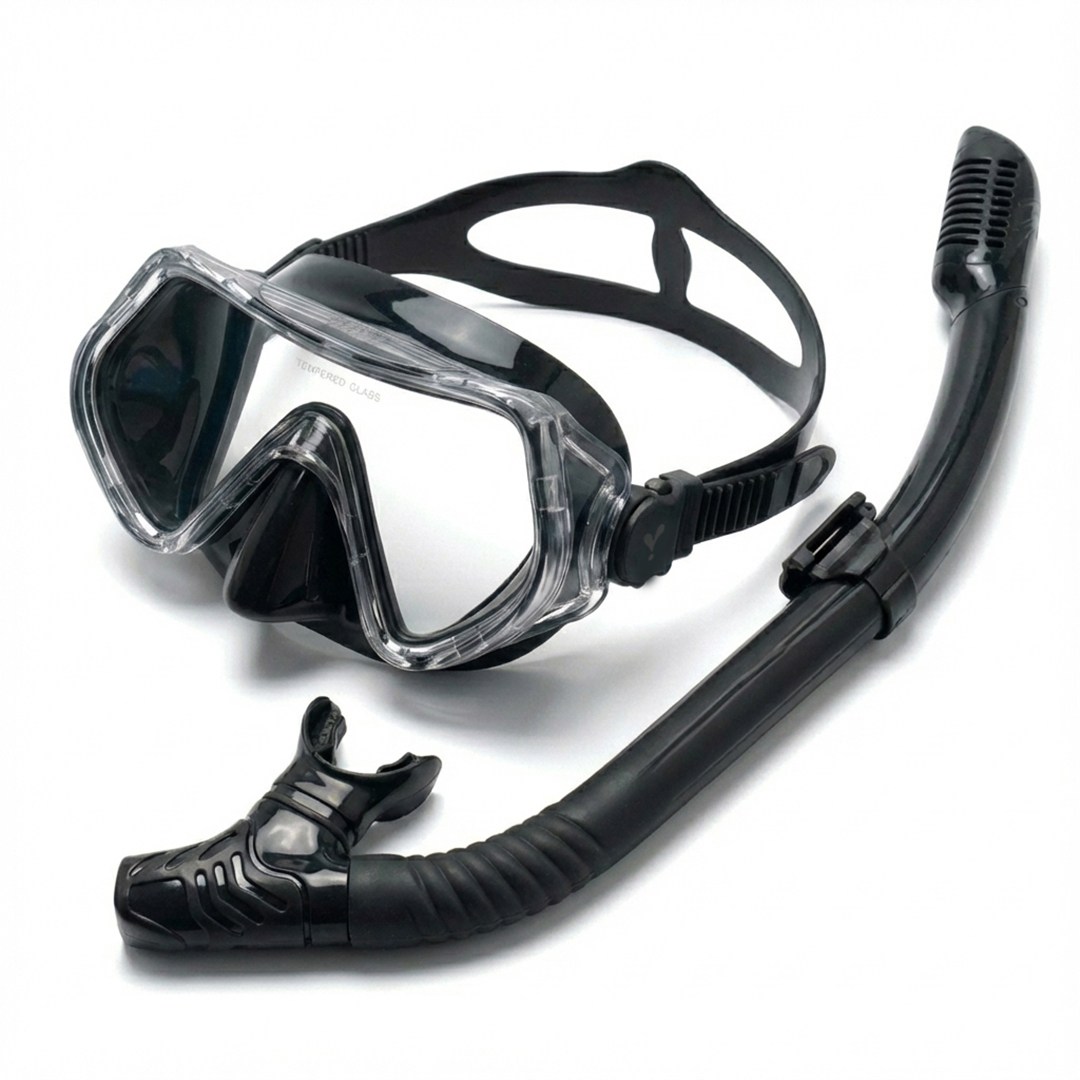 이츠라이프 세렌 물유입방지 스노클링 마스크 일안식 세트, 블랙 26,900원