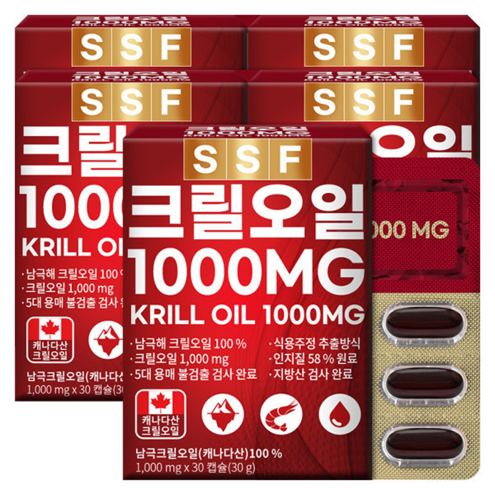 남극 크릴오일1000 MG 5박스 인지질58% 이상원료 73,900원