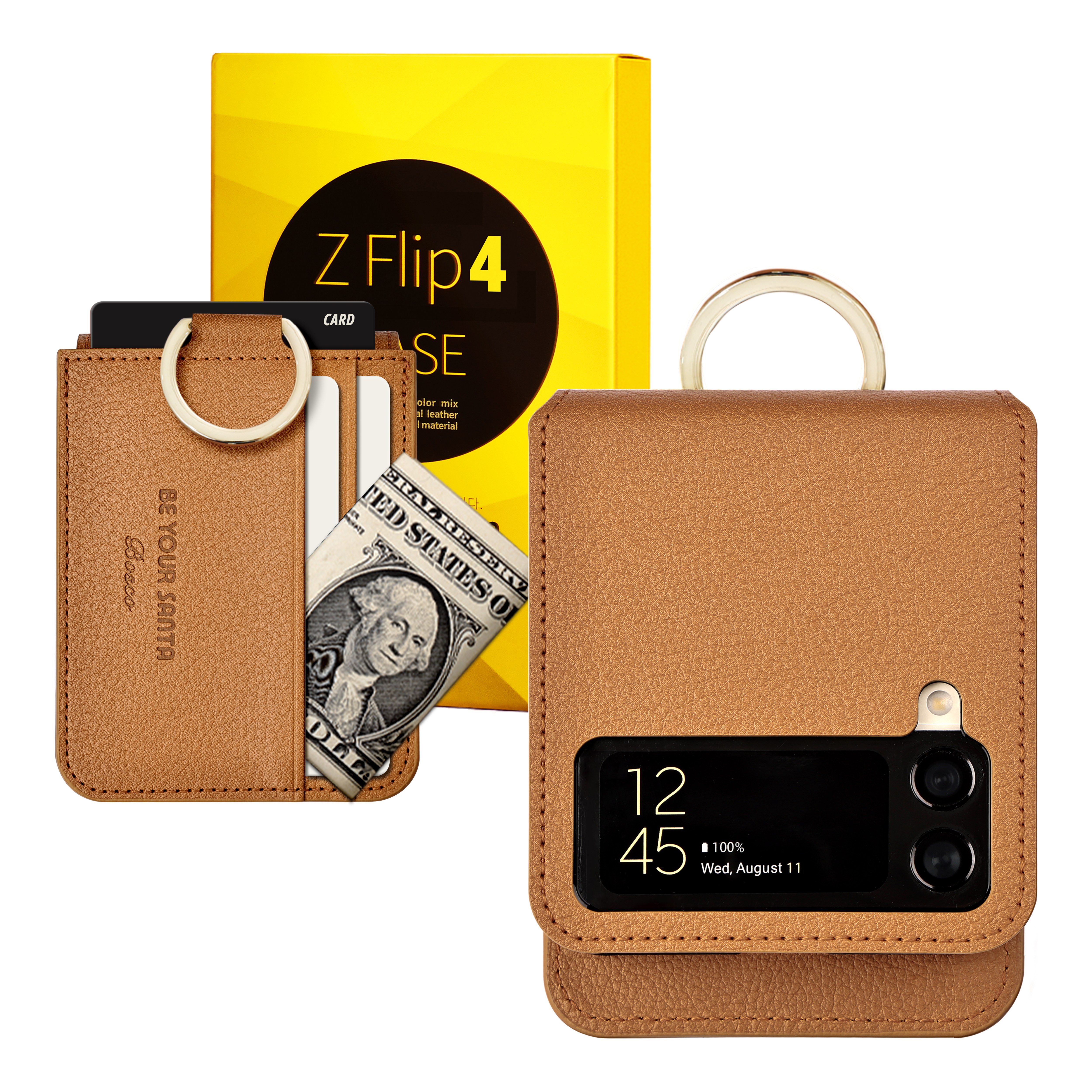 갤럭시 Z플립4 케이스 이태리 비건 가죽 힌지보호 카드 수납 링 지플립4 보스코(카드포켓3) 비앙코(카드포켓1) 47,360원