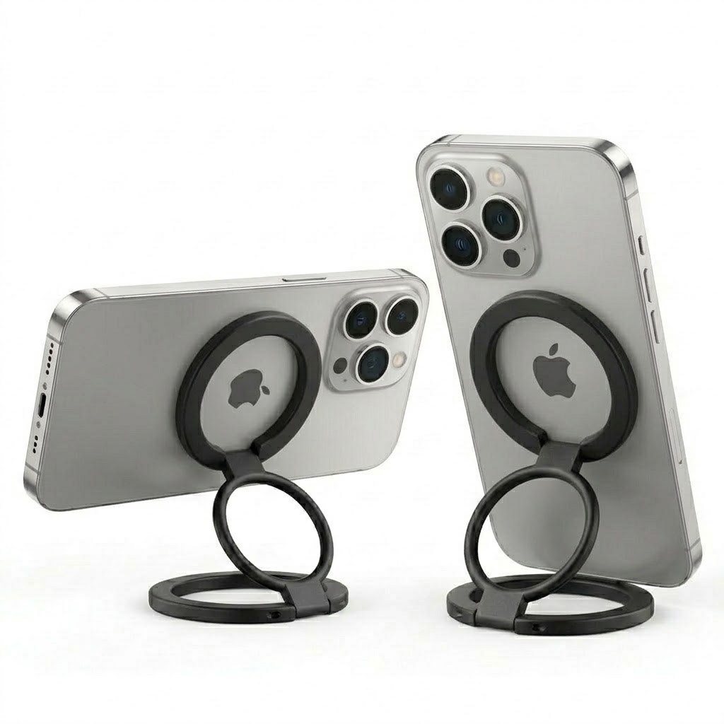 LUPIC 맥세이프 그립톡 마그네틱 양면자석 링홀더, 1개, 블랙, 현재가 23,900원