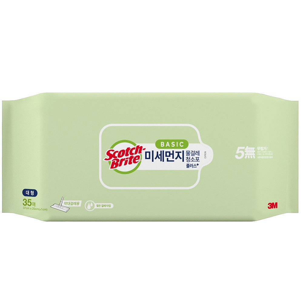 스카치브라이트 베이직 미세먼지 물걸레 청소포 플러스 35매 15,790원