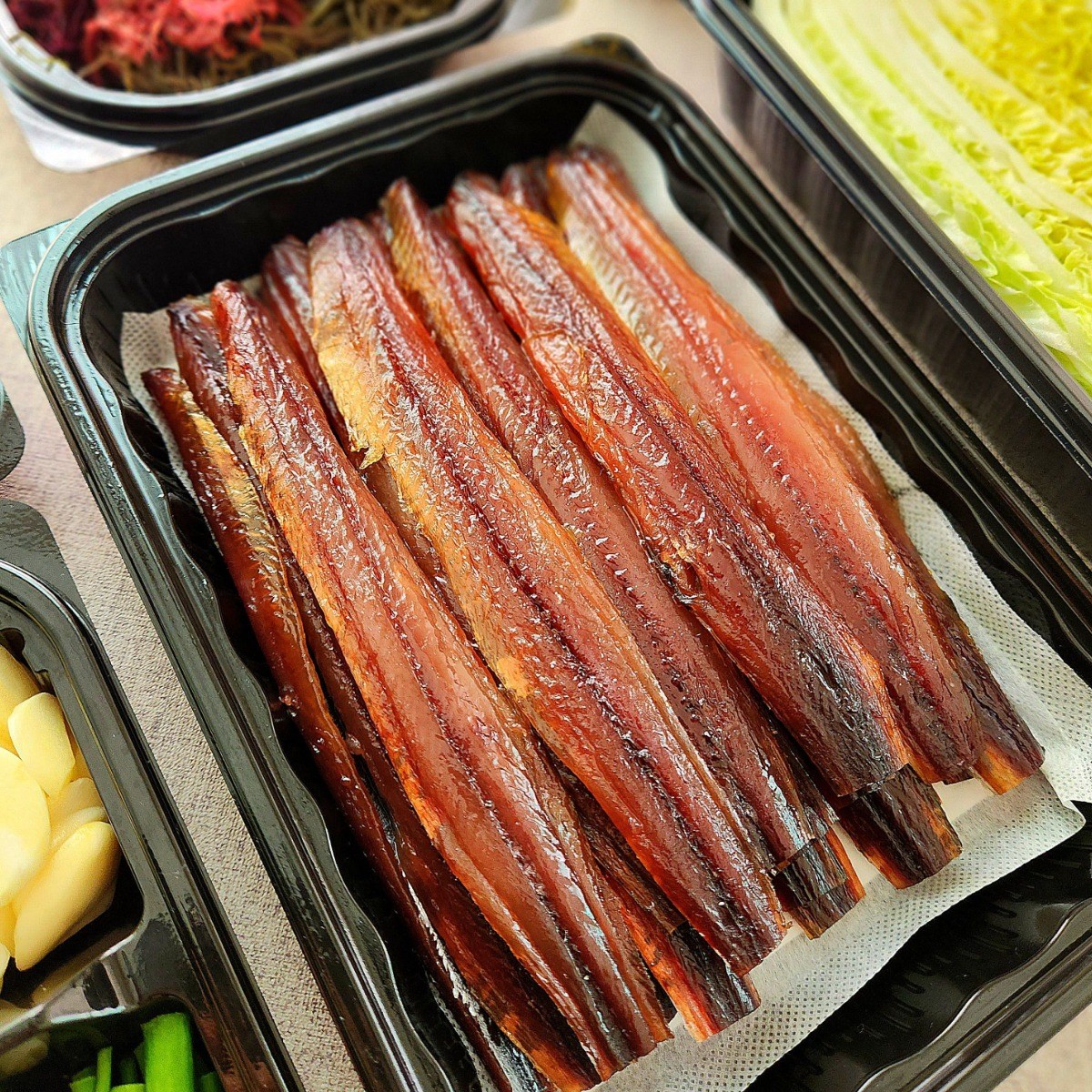 <꿀맘스푸드> 포항 구룡포 꽁치 청어 과메기 해초 야채세트, 2개, 꽁치20미 해초야채세트 105,800원