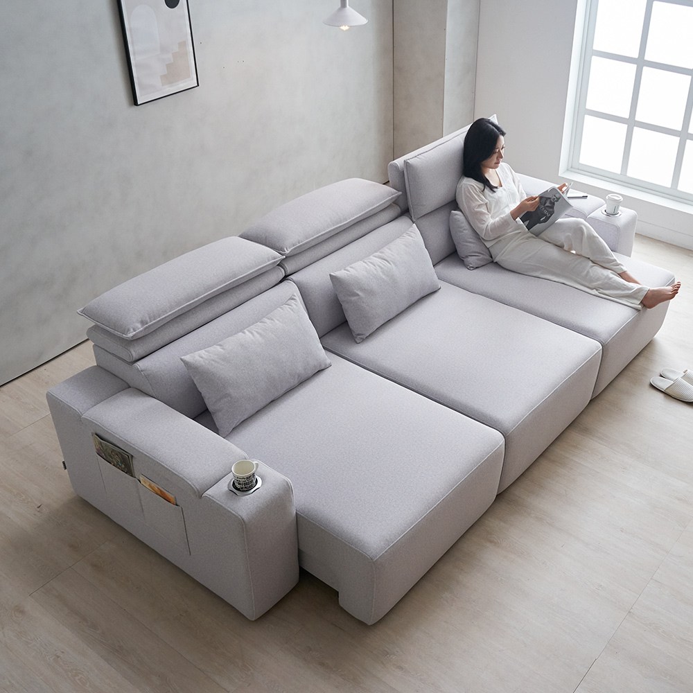 [에보니아] 무브 모션소파 리클라이너 4인용 전동슬라이딩 확장형 패브릭소파 1,099,700원