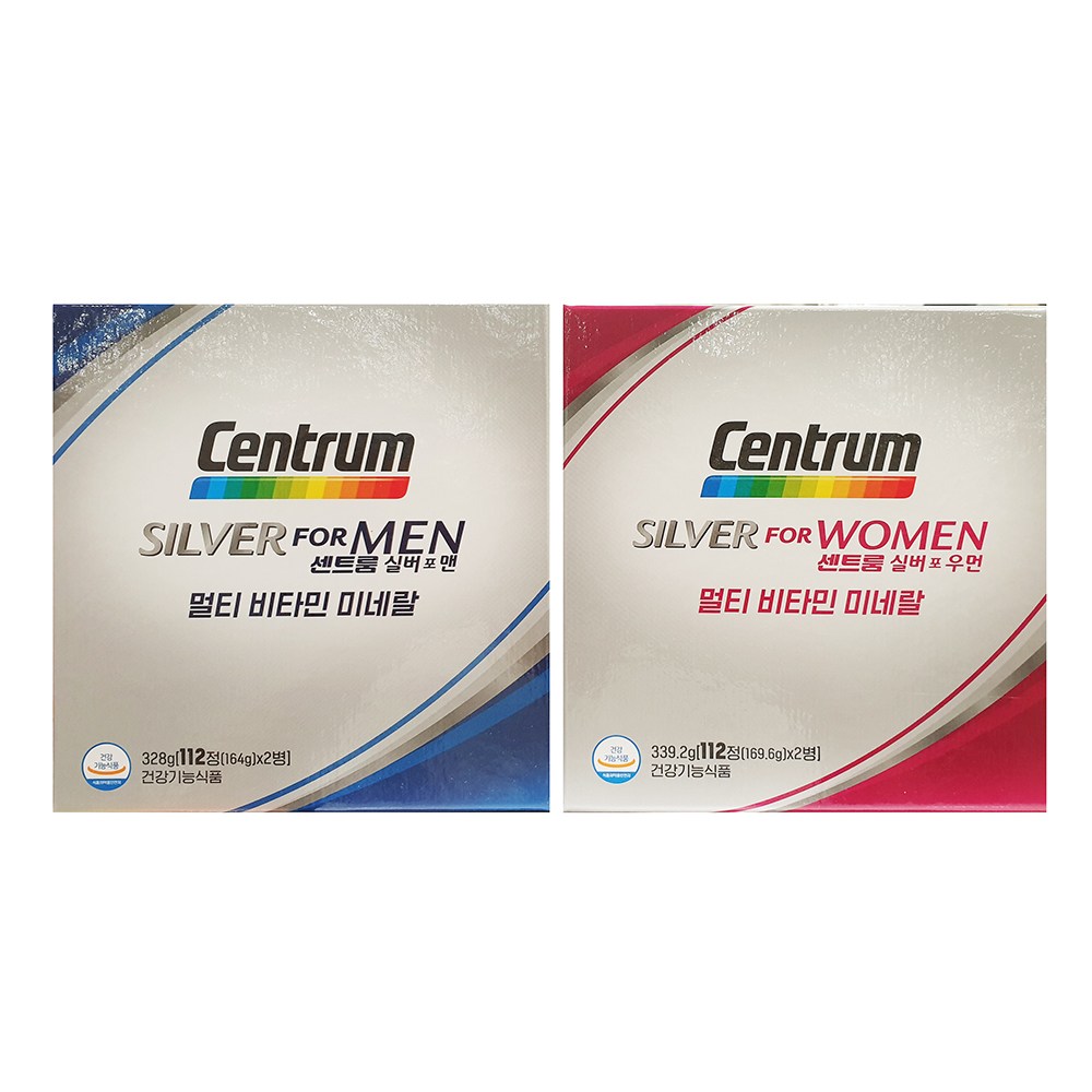 [명절선물] 센트롬 실버포맨 / 실버포우먼 남여 멀티 비타민 미네랄 112정X2병 82,880원