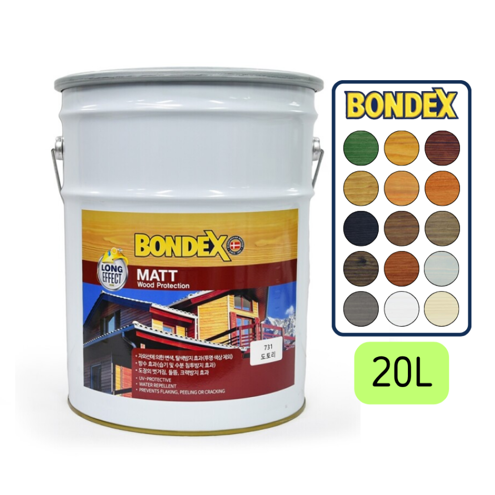 본덱스 오일스테인 20L 나무 우드스테인 방부 방충용 도료 유성 페인트 366,000원