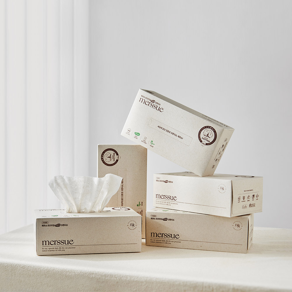 메르슈 프리미엄 무표백 코튼티슈 12팩(960매)+쇼핑백2개 90,000원