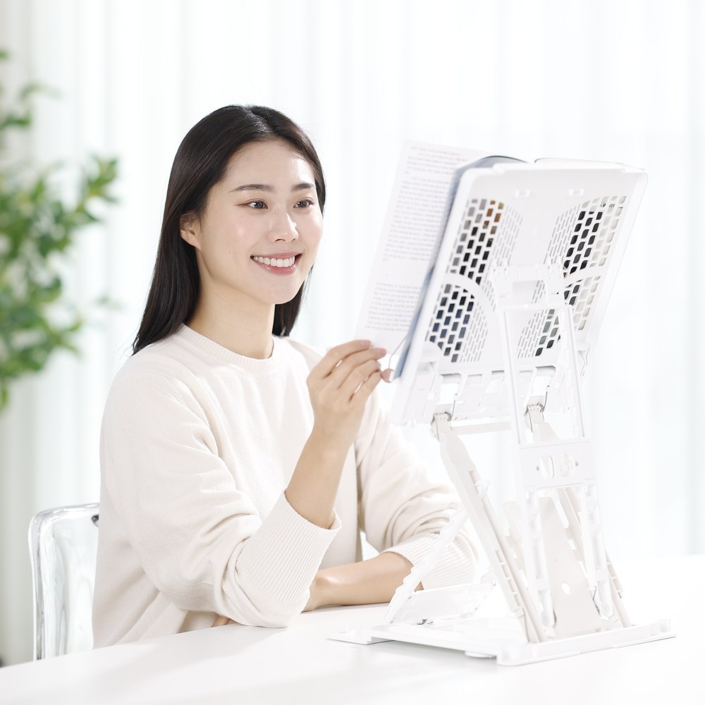 반디스탠드 프리미엄 독서대 - 압도적 높이와 견고함으로 목 허리 건강 지킴이 - 90도 시선 유지, 세밀한 높이 각도 조절, 흔들림 없는 안정감, 휴대와 보관 편리한 독서 솔루션 49,000원