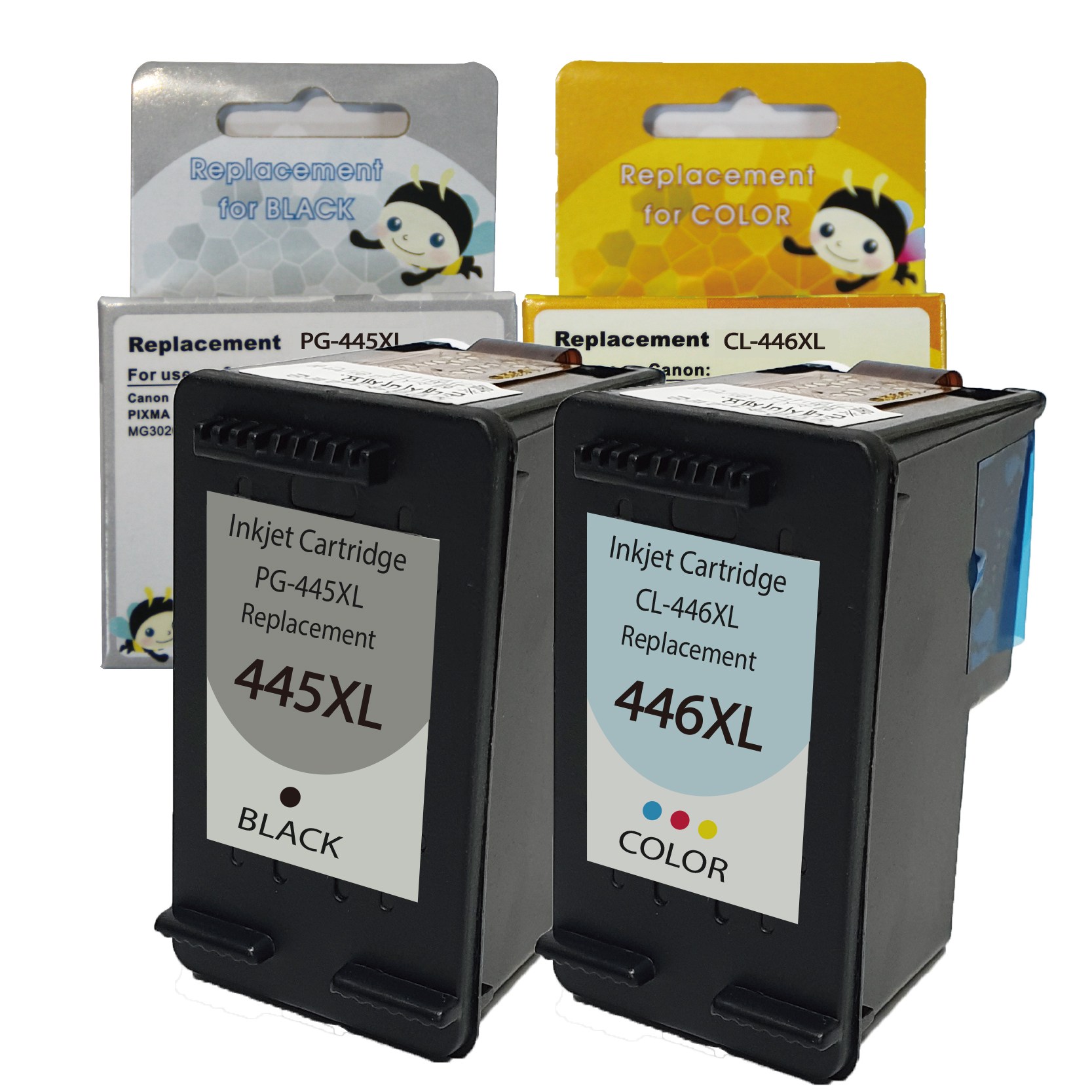 캐논잉크 PG-445 CL-446XL 호환 4배 대용량 검정+컬러 1세트  MG2540 TR4540 TR4640 TR4645 37,900원