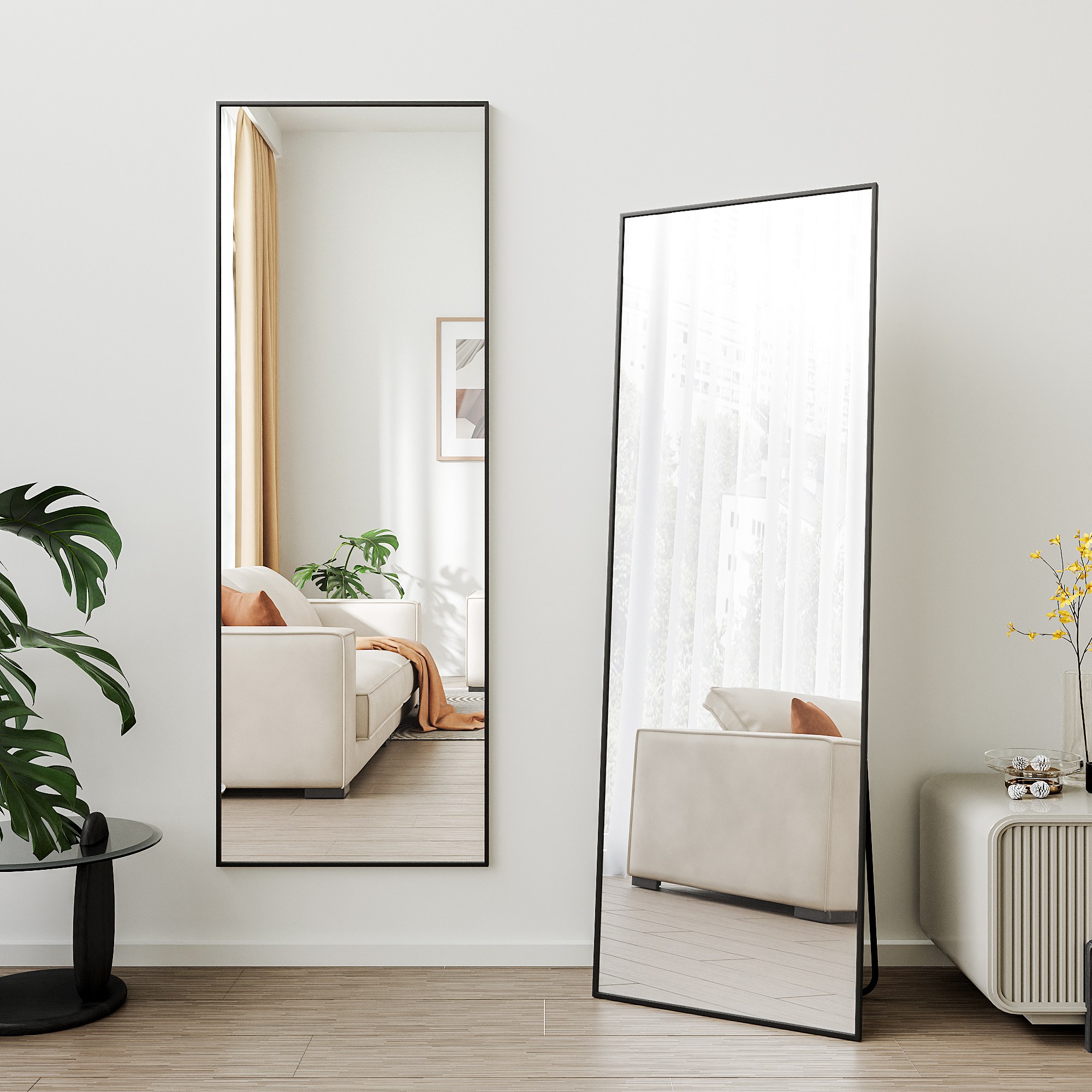 뷰티피크 직사각형 전신거울 3in1 스탠드 벽걸이 거치형 강화안전유리 380*1500, 현재가 49,900원