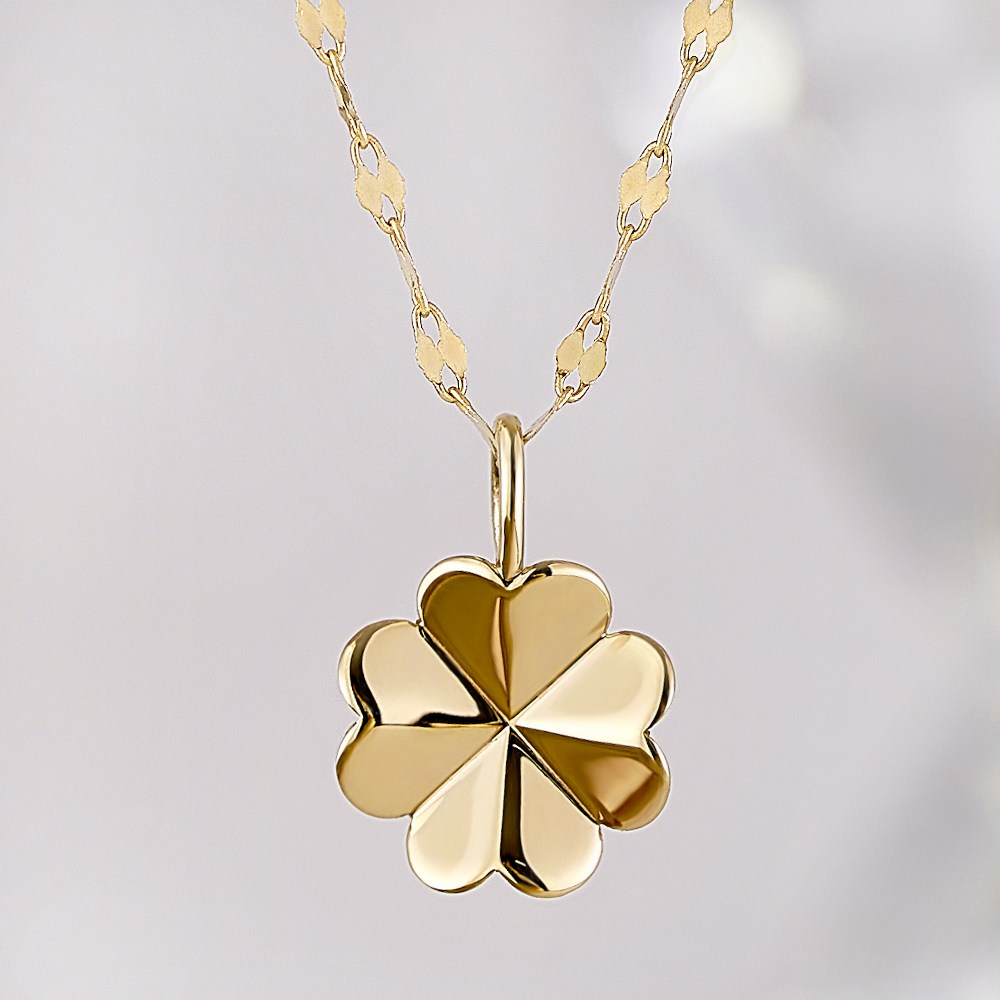 주리에떼 14K/18K 플라워 라일라 데일리 행운의 클로버 목걸이 298,800원