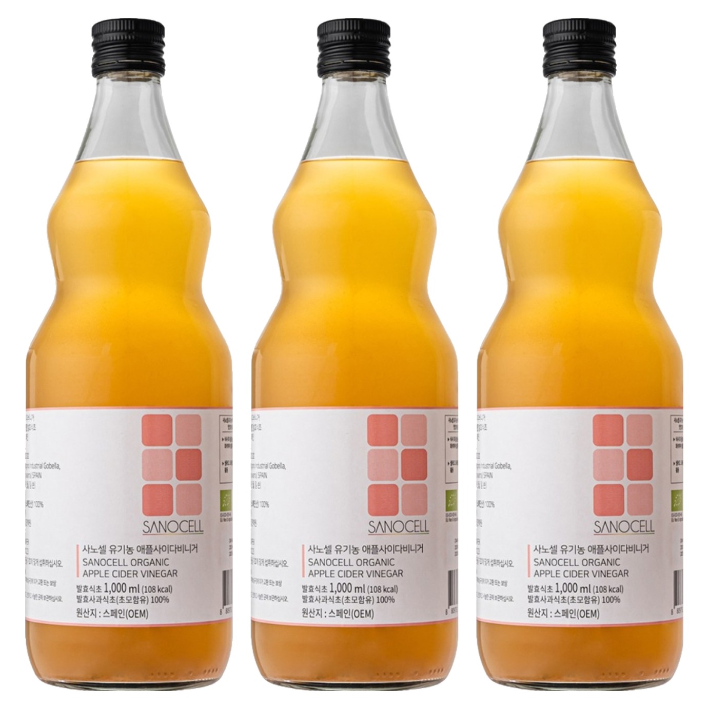 사노셀 유기농 애플사이다 비니거, 1L, 3개 44,700원