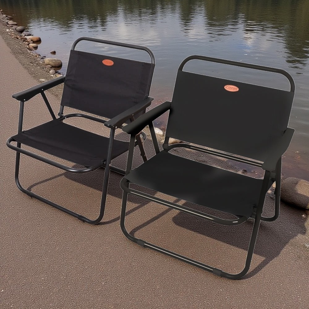 홈스퍼니처 접이식 로우체어 경량 야외의자 특대형, 2개, 블랙 대형(L) 29,900원