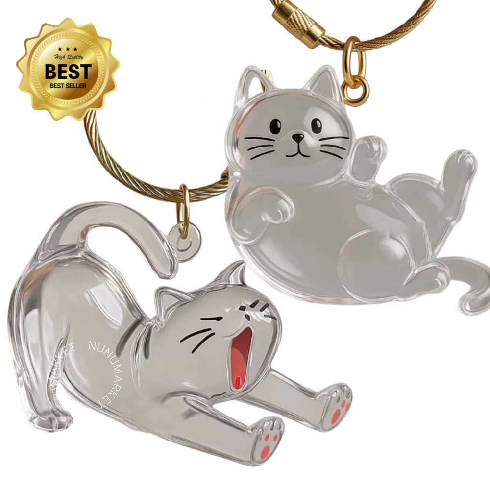 누누마켓 NEW 고양이 털 보관 메모리 키링, 1개, 1. 기지개냥 8,900원