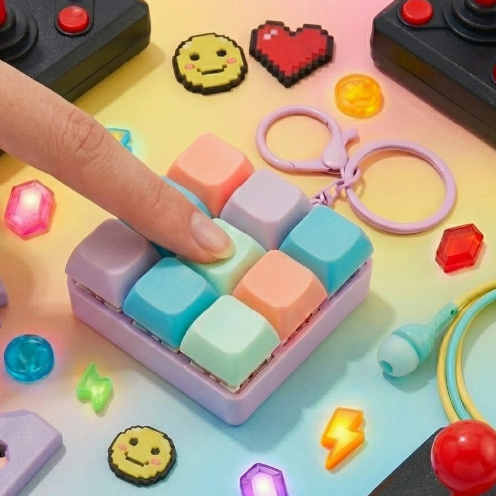 팍클리 파스텔 구구단 키보드 키캡 키링 9구 6,900원