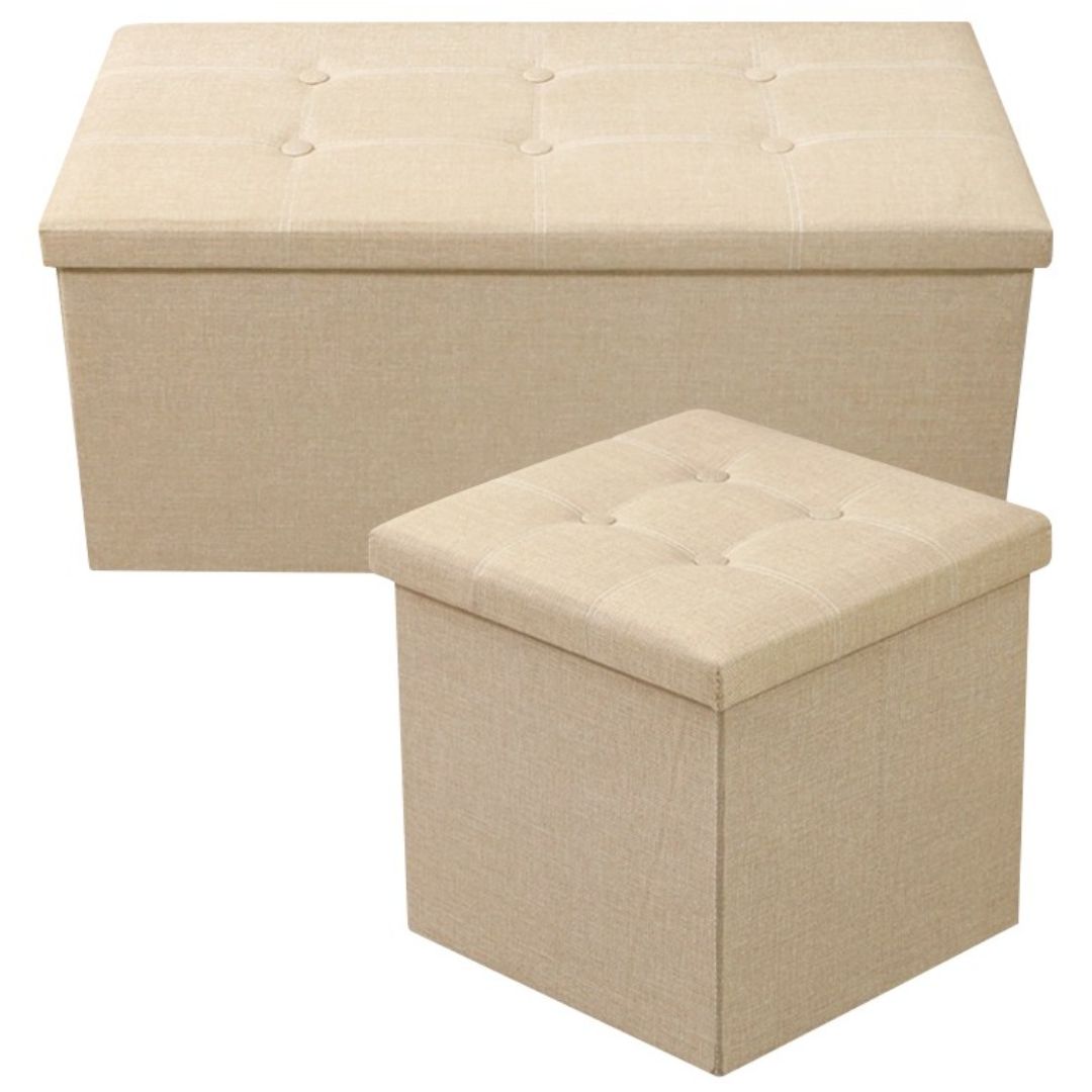 벨레스 접이식 수납형 스툴 중형+대형 세트, 1개, 아이보리 39,900원