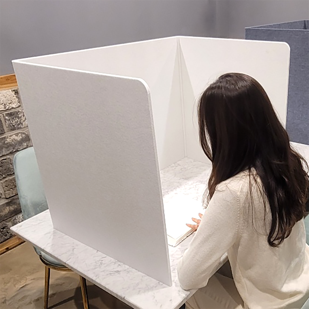 방음 흡음 초경량 독서 칸막이 집중력 향상 독서실 책상 비대면 파티션, 베이지 22,990원