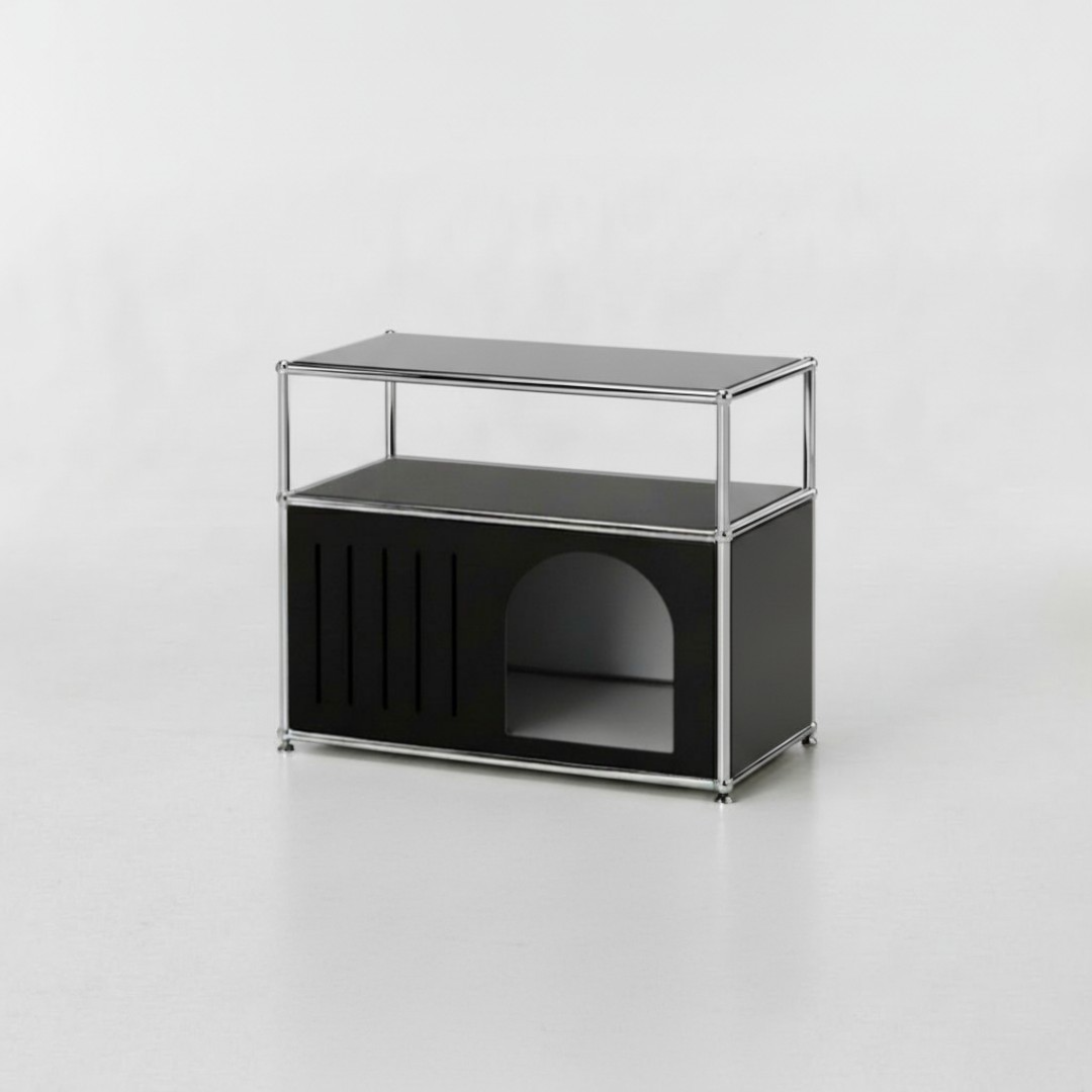 미드퍼 하이 싱글1단 철제 미드센츄리 모듈 수납장 770X400X620, 1단, 블랙 239,000원