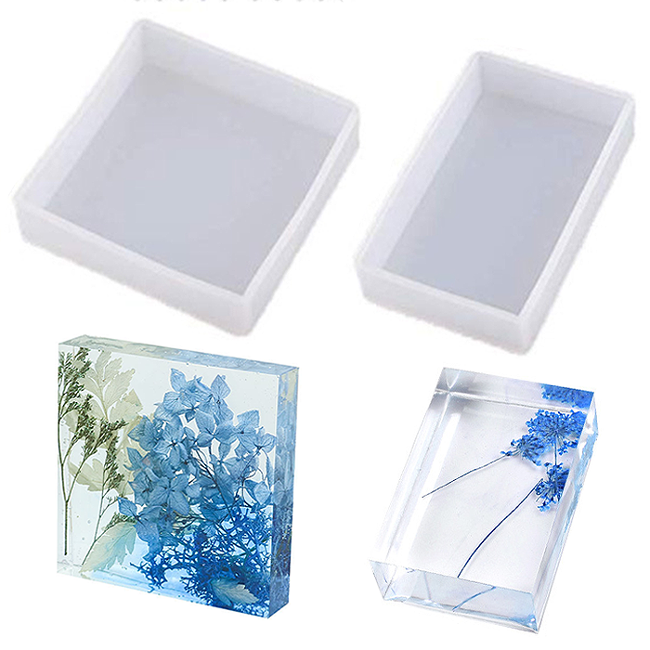 정사각 직사각 10cm 포토 트레이 레진 공예 아트 실리콘몰드, 1개, 직사각 4,900원