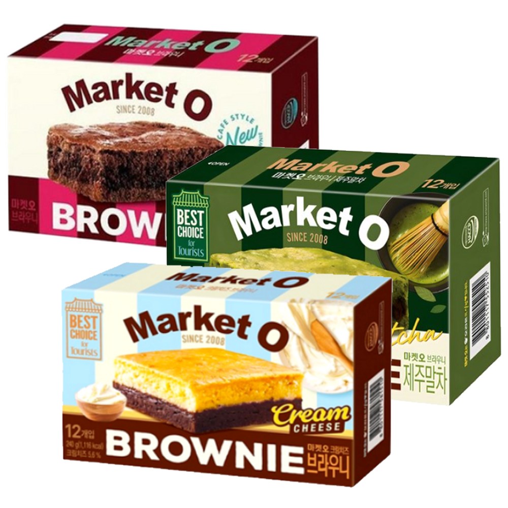 오리온 마켓오 브라우니 3종 크림치즈 + 말차 + 초코 16,850원
