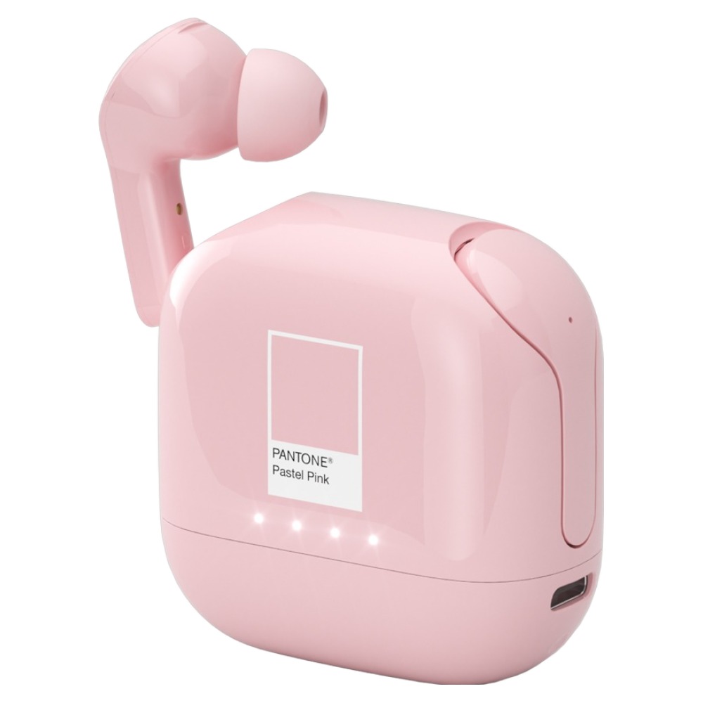 PANTONE 커널형 ENC 노이즈캔슬링 보조배터리 2000mAh 겸용 갤럭시 아이폰 호환 C타입 충전 무선 블루투스 이어폰, 파스텔 핑크, PTB-05 29,900원